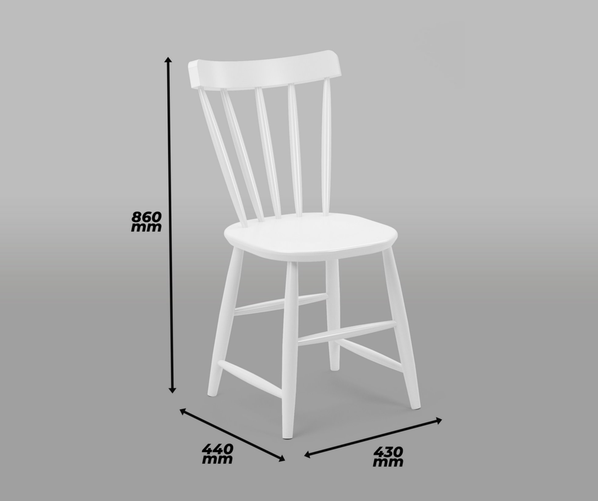 Conjunto Mesa + 4 Cadeiras de Madeira - Branca Moveis Deiss Conjunto Deiss Branco - 5