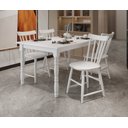 Ver imagem 1 de Conjunto Mesa + 4 Cadeiras de Madeira - Branca Moveis Deiss Conjunto Deiss Branco