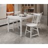 Conjunto Mesa + 4 Cadeiras de Madeira - Branca Moveis Deiss Conjunto Deiss Branco - 1