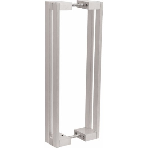 Puxador Alça para Porta de Passagem 3014 Cromo Escovado 400mm Mital 01 par