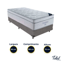 Ver imagem 3 de Cama Box Solteiro Cinza e Colchão Freedom Molas Ensacadas Ortobom