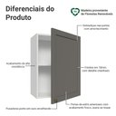 Ver imagem 3 de Armário Aéreo 50cm 1 Porta Branco/cinza Vik Madesa
