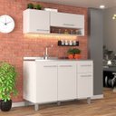 Ver imagem 1 de Cozinha Modulada 2 Pecas 5 Portas 2 Gavetas Alana Branco