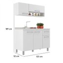 Ver imagem 3 de Cozinha Modulada 2 Pecas 5 Portas 2 Gavetas Alana Branco