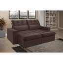 Ver imagem 1 de Sofá Retrátil e Reclinável 4 Lugares Velosuede Macaé