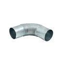 Ver imagem 2 de Kit 3 Cano Chaminé 1m Galvanizado + 3 Curva Sanfonada 110mm