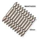 Ver imagem 2 de Kit 10 Ponteira Phillips Dupla Engate Bits Ph2 65mm Imantada
