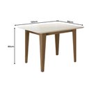 Ver imagem 3 de Sala de Jantar Kate 120x90 Tampo com Vidro 4 Cadeiras Jade Poliman Móveis