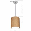 Ver imagem 2 de Lustre Luminária Pendente Vivare Free Lux Pe-4103cz Cúpula em Tecido 15x20cm