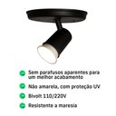 Ver imagem 4 de Spot Sobrepor Direcionável Articulado 1 Gu10 Mr16 Cor:preto