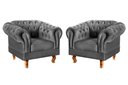 Ver imagem 1 de Conjunto 2 Poltronas Dom Pedro Cor:Veludo Cinza 220