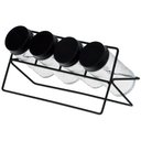 Ver imagem 1 de Conjunto 4 Porta Temperos e Suporte de Metal Preto Lyor Pote