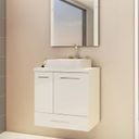 Ver imagem 1 de Gabinete para Banheiro 1 Porta 2 Gavetas 60cm Madri Branco