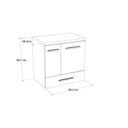 Ver imagem 4 de Gabinete para Banheiro 1 Porta 2 Gavetas 60cm Madri Branco
