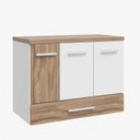 Ver imagem 3 de Gabinete para Banheiro 2 Portas 2 Gavetas 80cm Madri
