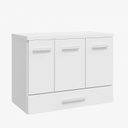Ver imagem 3 de Gabinete para Banheiro 2 Portas 2 Gavetas 80cm Madri