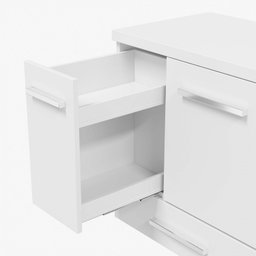 Gabinete para Banheiro 2 Portas 2 Gavetas 80cm Madri Branco - 5 Gabinete para Banheiro 2 Portas 2 Gavetas 80cm Madri Branco - 5