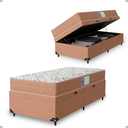 Ver imagem 6 de Cama Box Baú Solteiro + Colchão D33 One Face - Suede Bege