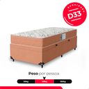 Ver imagem 5 de Cama Box Baú Solteiro + Colchão D33 One Face - Suede Bege