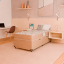 Ver imagem 1 de Cama Box Baú Solteiro + Colchão D33 One Face - Suede Bege