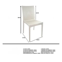 Kit 4 Cadeiras Rattan Conforto e Estilo P/ Varanda e Jardim:nude - 4