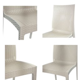 Kit 4 Cadeiras Rattan Conforto e Estilo P/ Varanda e Jardim:nude - 7