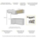 Ver imagem 4 de Armário de Cozinha Completa de Canto com Rodapé Veneza Multimóveis MP2094.891 Branco