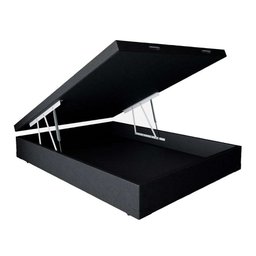 Cama Box Baú Casal + Colchão Espuma D33 Semi Ortopédico Extra Firme Comfort Prime 72x138x188 Preto - 3