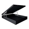 Cama Box Baú Casal + Colchão Espuma D33 Semi Ortopédico Extra Firme Comfort Prime 72x138x188 Preto - 3