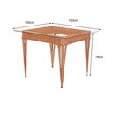 Ver imagem 5 de Jogo de Jantar Mesa Quadrada 1,00x1,00 e 4 Cadeiras em Aço e Junco Madeira Terena Courino Branco