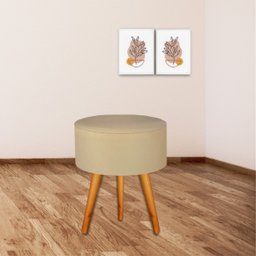 Puff Banqueta Redondo Ilítia Luxo Decorativo Retro Vintage - 3