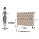 Ver imagem 4 de Cabeceira Cama Box Casal Queen 160cm Cristal Linho Bege - Mv Estofados