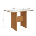 Ver imagem 2 de Mesa de Jantar Evora 110x76cm Freijo com Off White Indekes