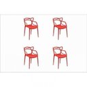 Ver imagem 1 de Kit 4 Cadeiras Allegra Vermelho