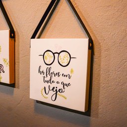 Quadro Decorativo Frase Há Flores Em Tudo Que Vejo Decoratta Quaro Decorativo - 3