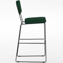 Ver imagem 6 de Kit 05 Banquetas para Cozinha Sala de Jantar Base em Aço Allana L02 Suede Verde Musgo - Lyam Decor