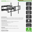 Ver imagem 6 de Suporte Articulado de Parede para TV 60 a 120 Polegadas até 120kg Vesa 900x600 Elg A02V9XL