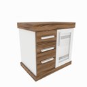 Ver imagem 3 de Gabinete para Banheiro 1 Porta 3 Gavetas 60cm Imola 