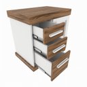 Ver imagem 5 de Gabinete para Banheiro 1 Porta 3 Gavetas 60cm Imola 