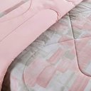 Ver imagem 3 de Edredom Maggy Dupla Face Super King 1 Peça Percale 200 Fios Estampado Quadri Rosa 80% Algodão - 20