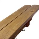 Ver imagem 3 de Prateleira Cabideiro de Parede 3 Ganchos Metal Madeira Pinus:marrom