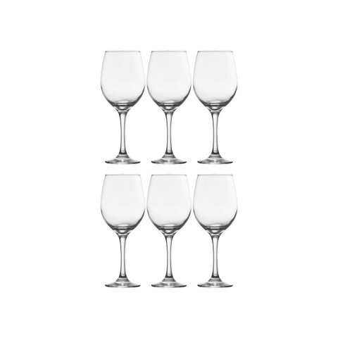 Jogo 6 Taças Água/Vinho Barone 490ml Vidro Nadir Figueiredo (7056)