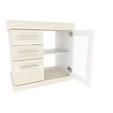 Ver imagem 2 de Gabinete para Banheiro 60cm 3 Gavetas 2 Portas Imola 