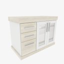 Ver imagem 3 de Gabinete para Banheiro 80cm 3 Gavetas 2 Portas Imola 