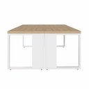 Ver imagem 5 de Plataforma 2 Pessoas 1,70m X 0,70m Pés Metal F5 Office Cor:macadâmia com Branco