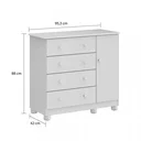 Ver imagem 4 de Quarto de Bebê Completo com Guarda Roupa 3 Portas Cômoda e Berço Mini Cama 100% MDF Ciranda 