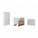 Ver imagem 2 de Quarto de Bebê Completo com Guarda Roupa 3 Portas Cômoda e Berço Mini Cama 100% MDF Ciranda 