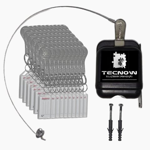 Kit 01 Travas Tecnow para Carrinho de compras em Condominio + 60 Chaves