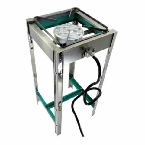 Fogão Semi-industrial 1 Boca Inox com Mangueira + Registro E032