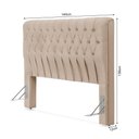 Ver imagem 2 de Cabeceira Cama Casal Estofada 1,40 Cm - Inca Veludo Bege
